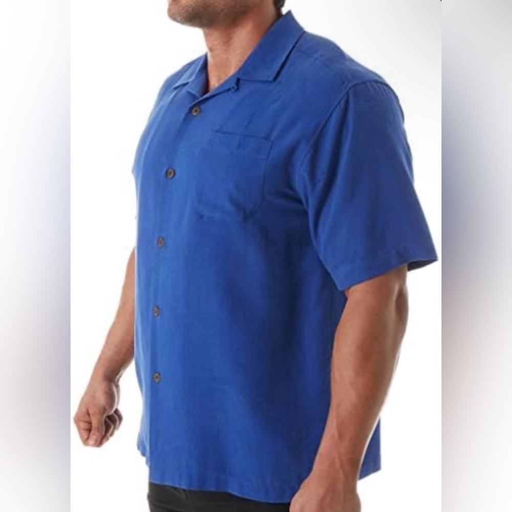 $118 NWT Large L Tommy Bahama Silk Shirt Button Front Beach T312931 Rio Fronds
